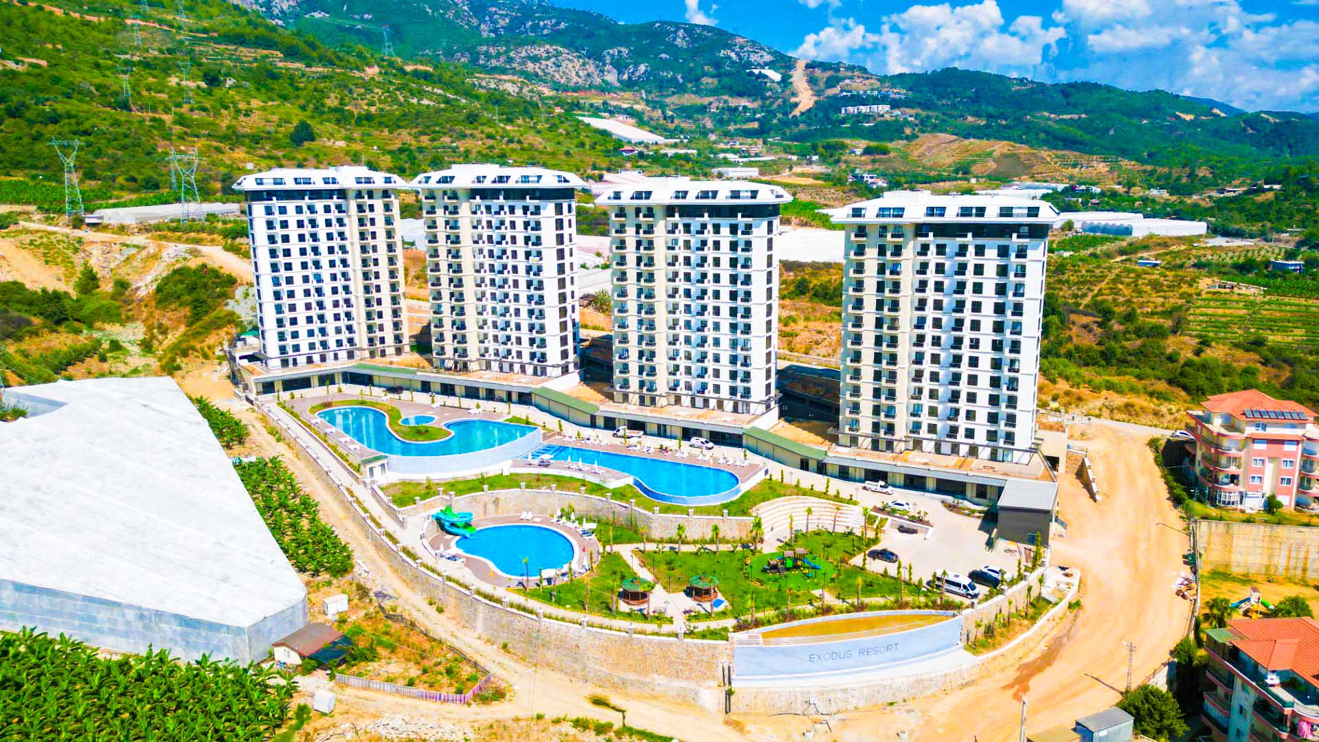 Пример: Новая квартира 2+1 с видами на море и бассейн в Exodus Resort Comfort City