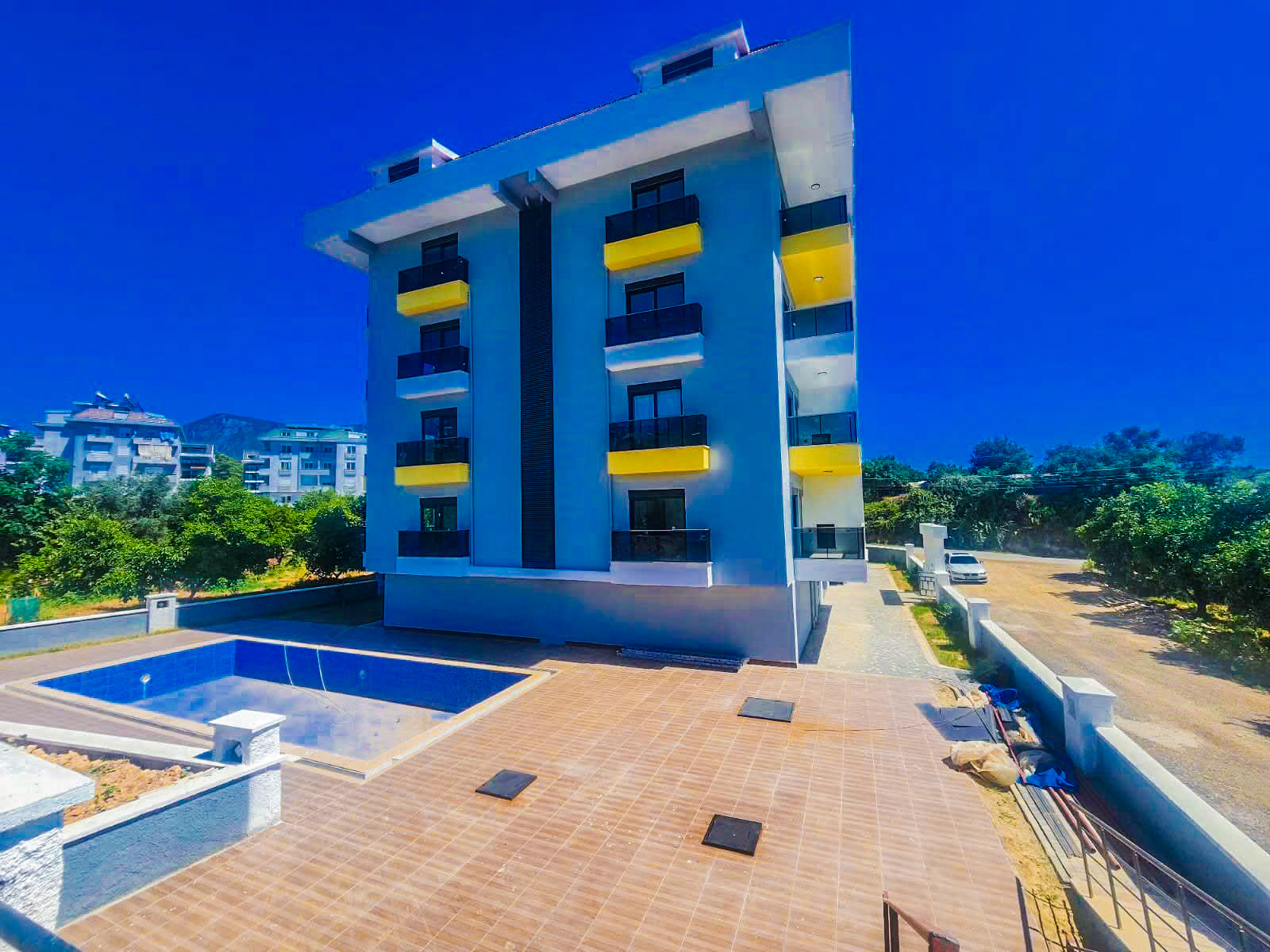 Пример: Солнечная квартира 1+1 в Kadem Residence, Оба — 2-й этаж и бассейн